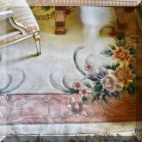 DR09. Chinese wool rug with floral border.